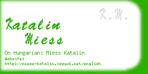 katalin miess business card